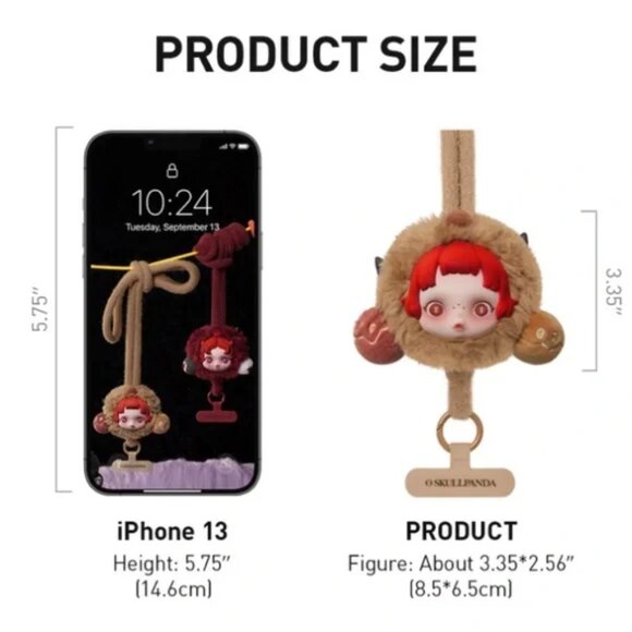 NIB SKULLPANDA You Found Me! Pranky Peanut Phone Lanyard - Picture 3 of 3